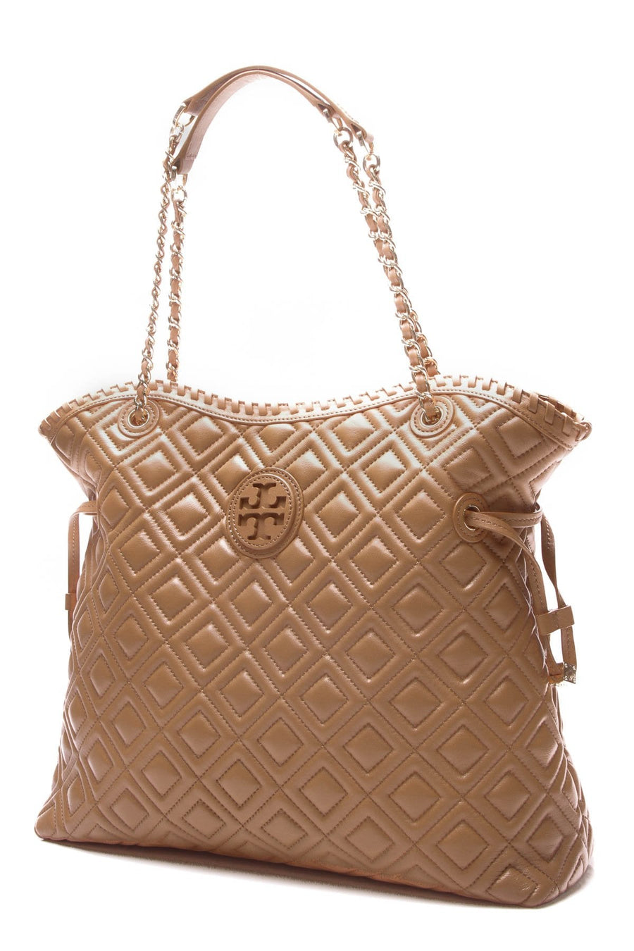 Quilted Marion Slouchy Tote Bag - Tiger's Eye
