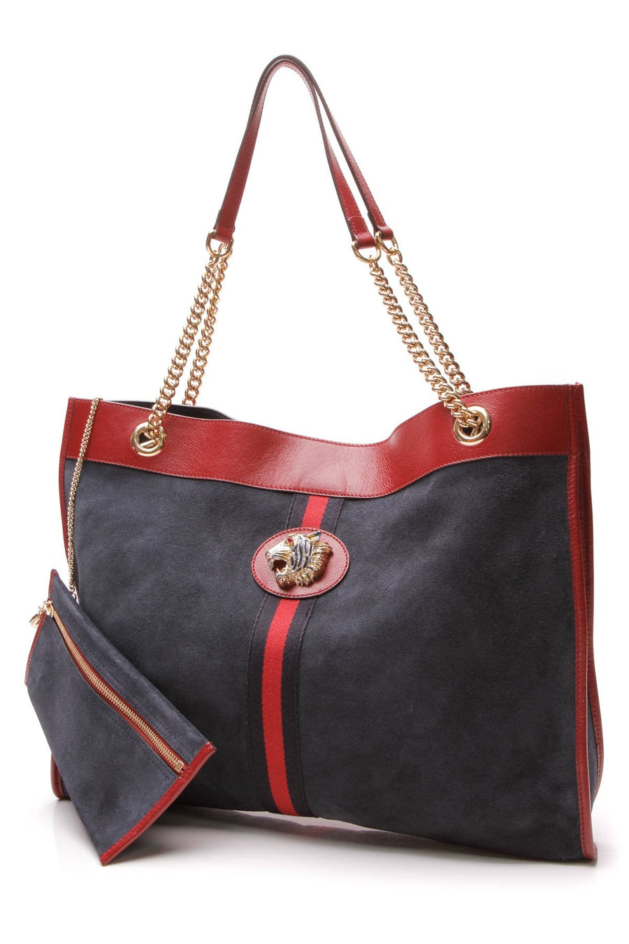 Rajah Large Tote Bag - Navy/Red