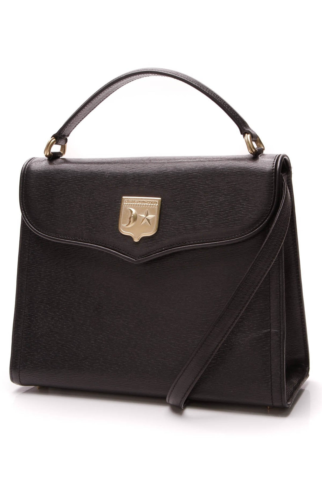 Top Handle Shoulder Bag - Black