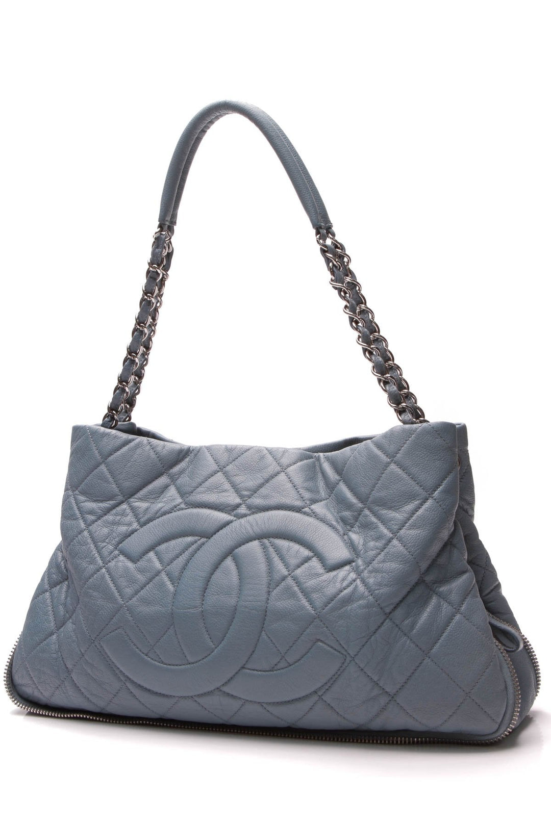 Timeless Expandable Shoulder Bag - Blue Caviar