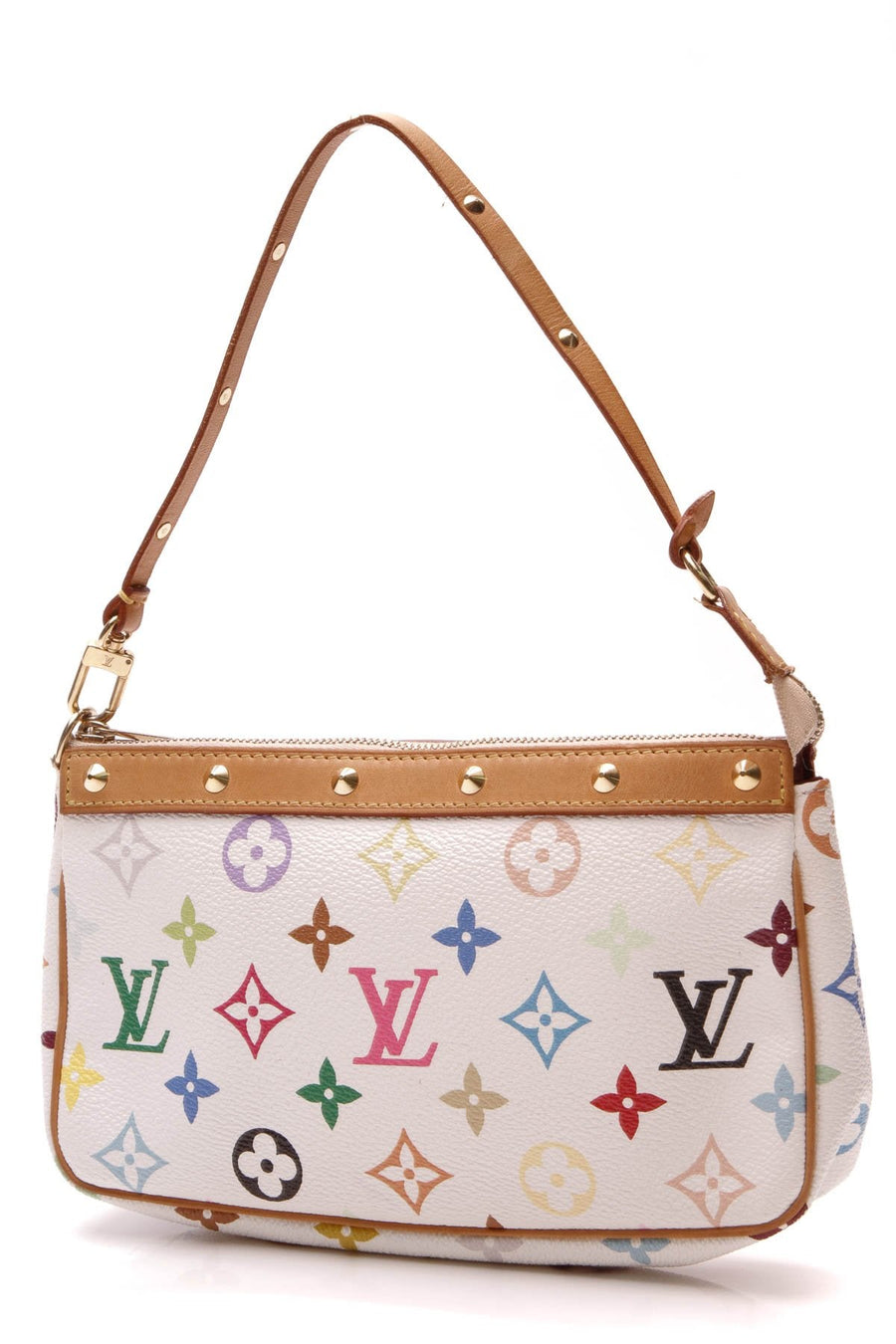 Pochette Accessories Bag - White Multicolore Monogram