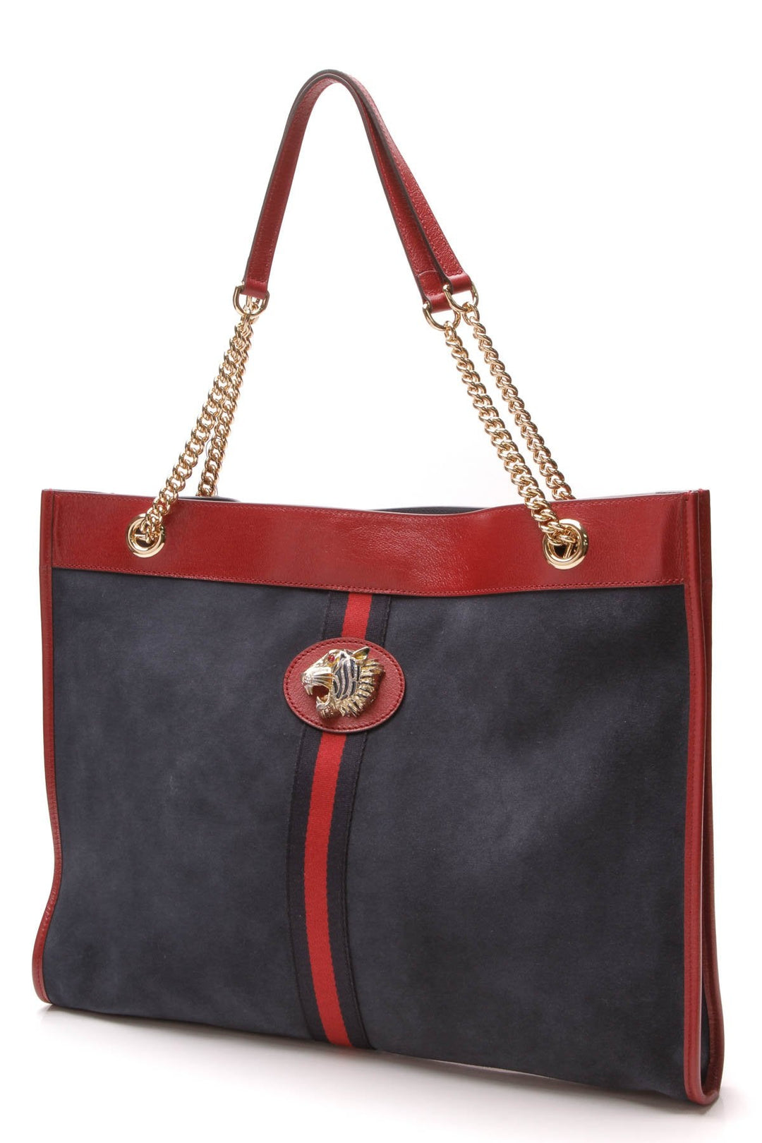 Rajah Large Tote Bag - Navy/Red