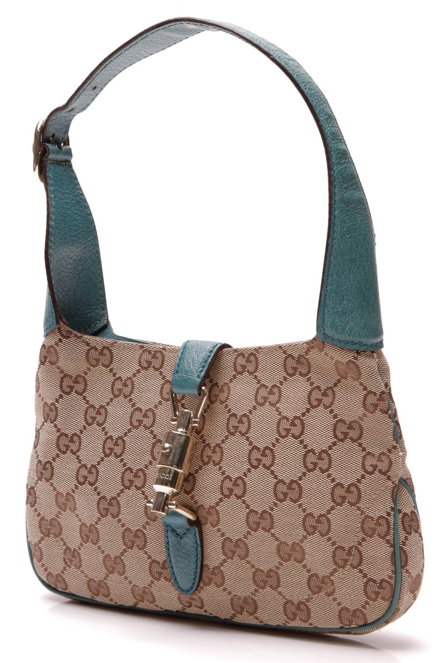 Piston Jackie Small Hobo Bag - Signature Canvas/Teal