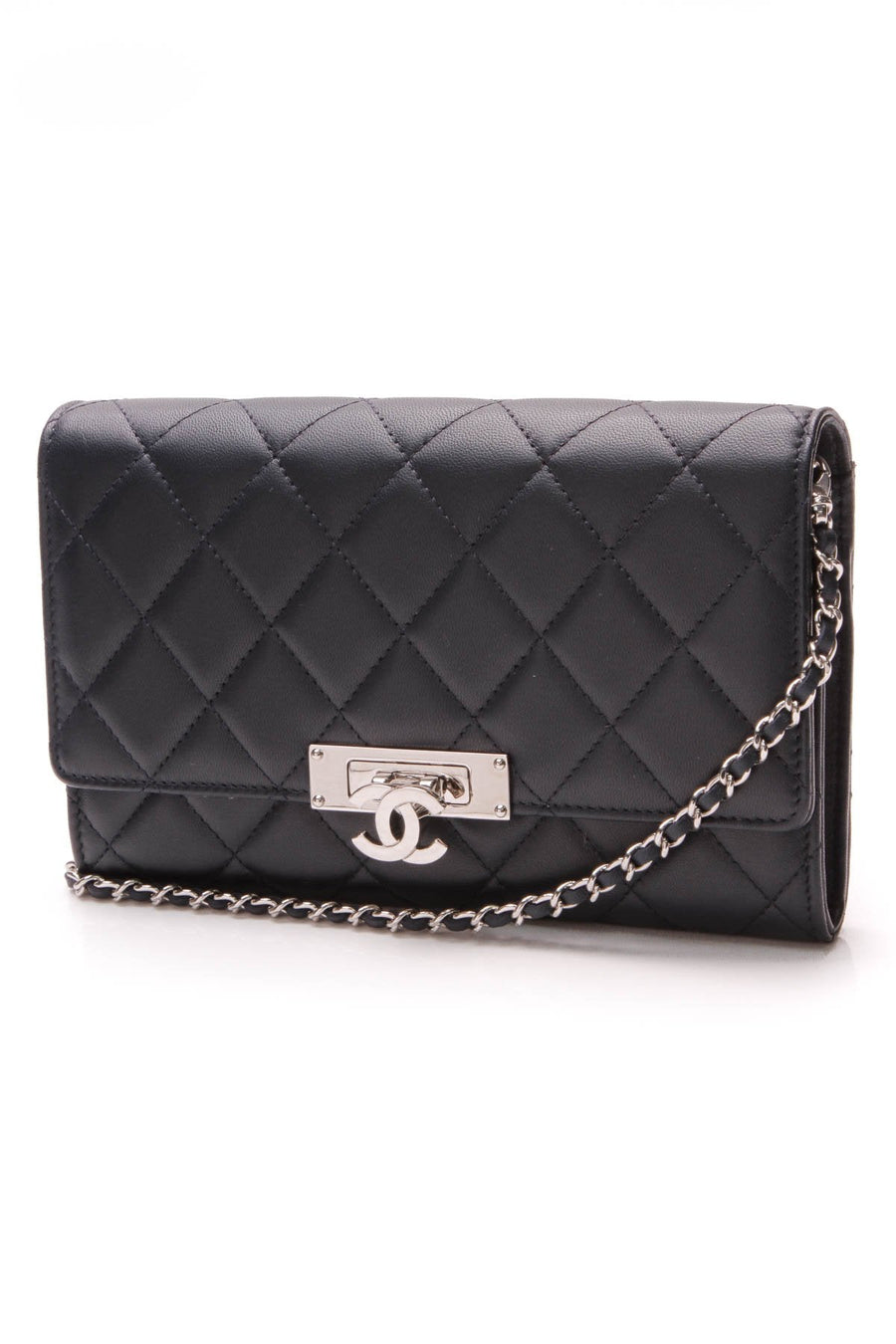 Golden Class Wallet on a Chain Bag - Navy