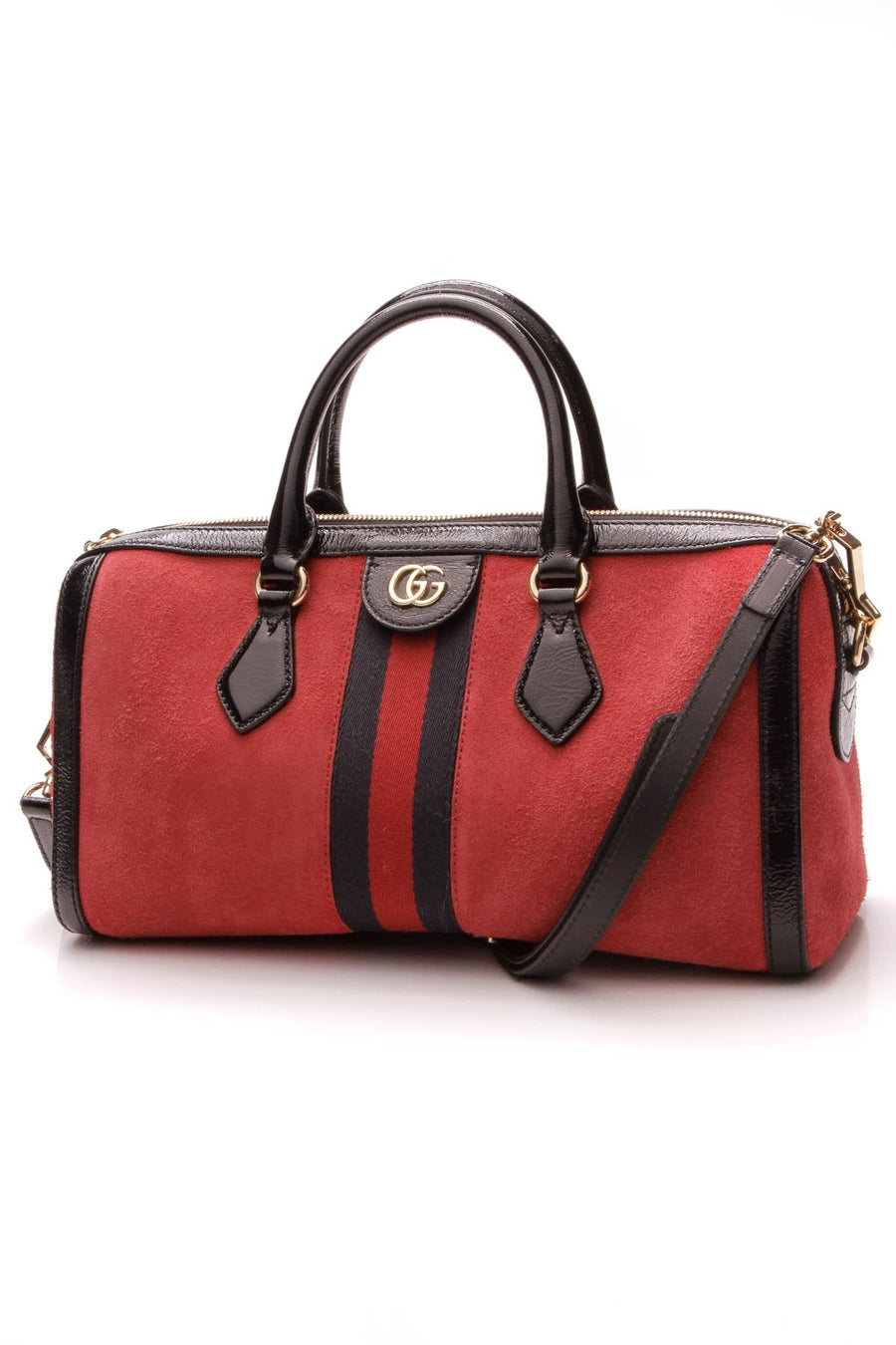 Ophidia Medium Boston Bag - Red