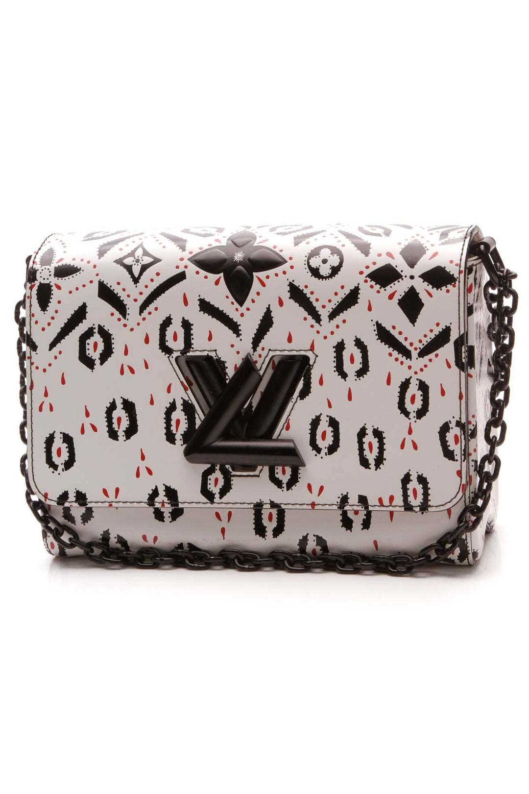 Graphic Print Twist MM Bag - White