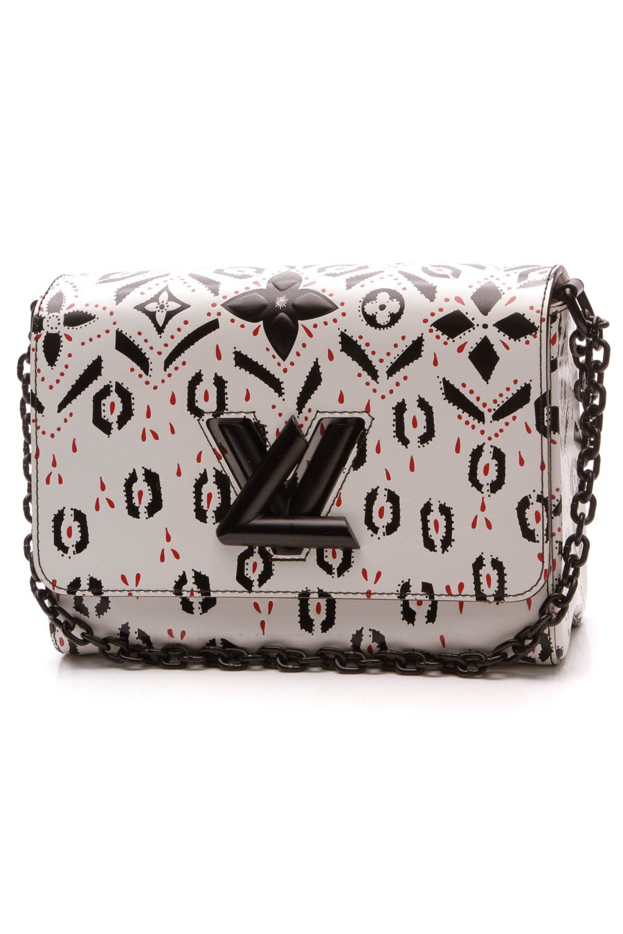 Graphic Print Twist MM Bag - White