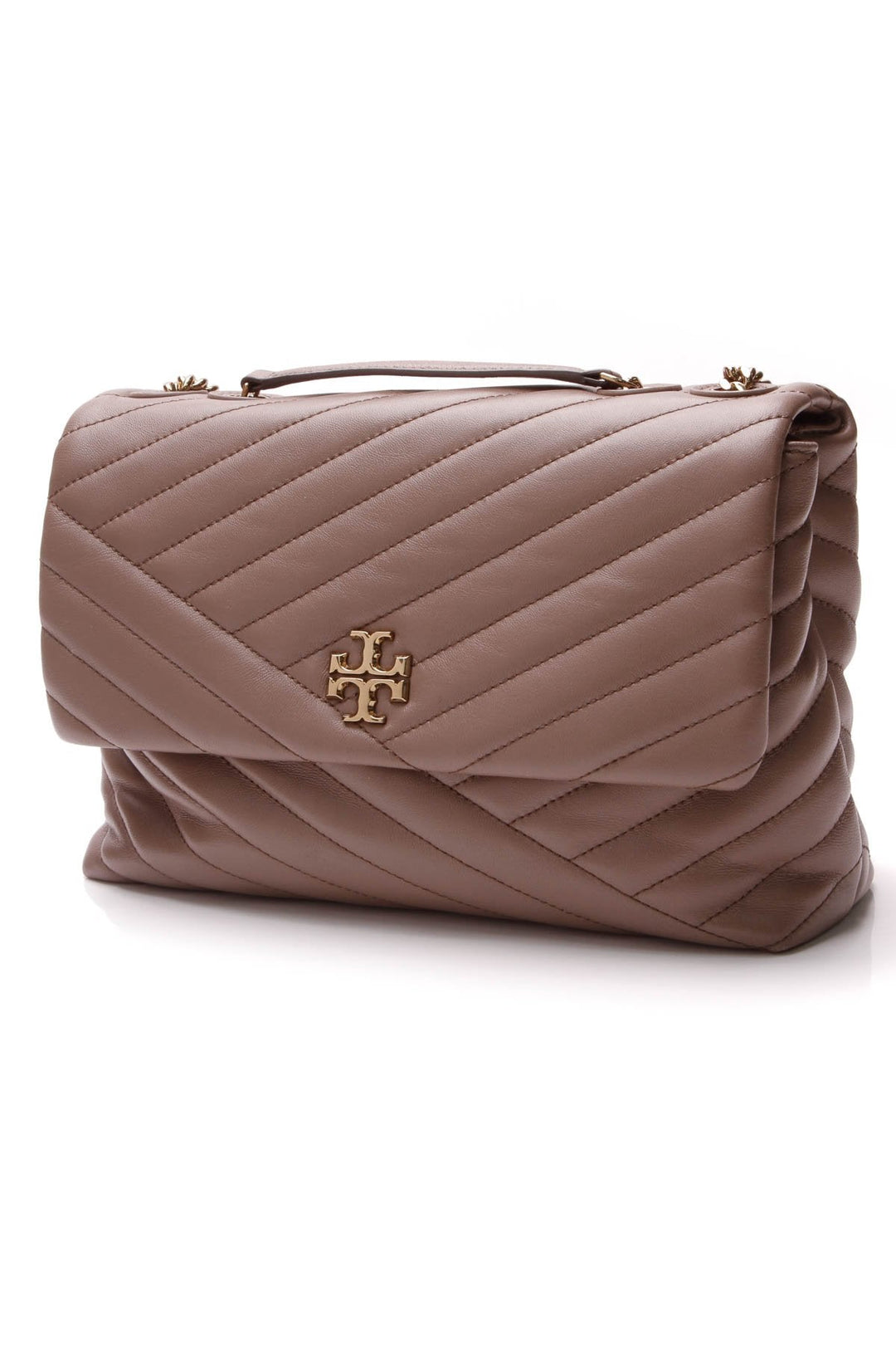 Kira Chevron Convertible Flap Bag - Classic Taupe