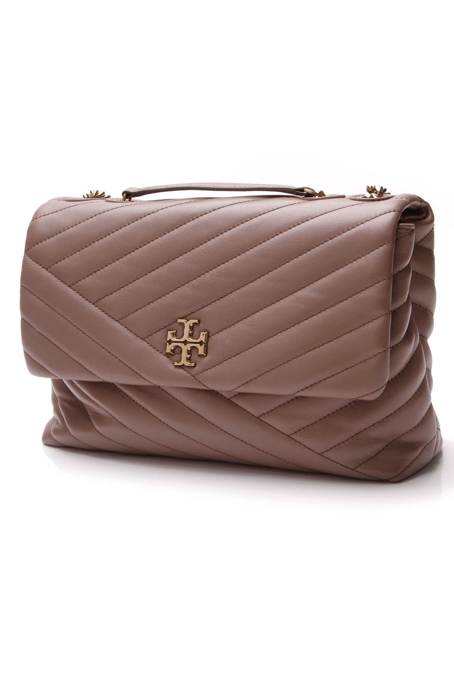 Kira Chevron Convertible Flap Bag - Classic Taupe