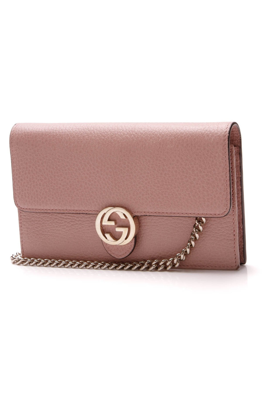 Interlocking GG Wallet on a Chain Bag - Soft Pink