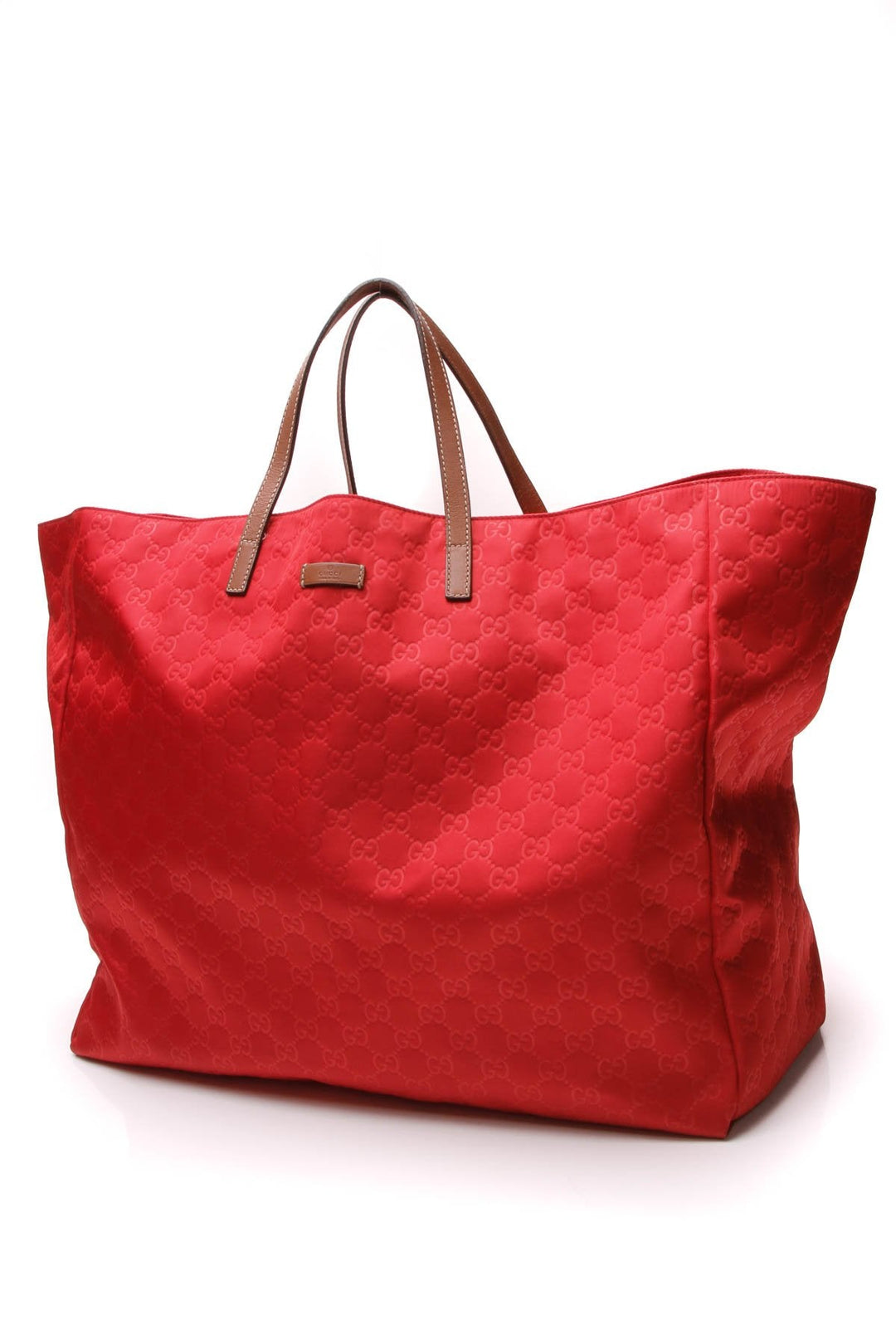Guccissima Large Tote Bag - Red Nylon
