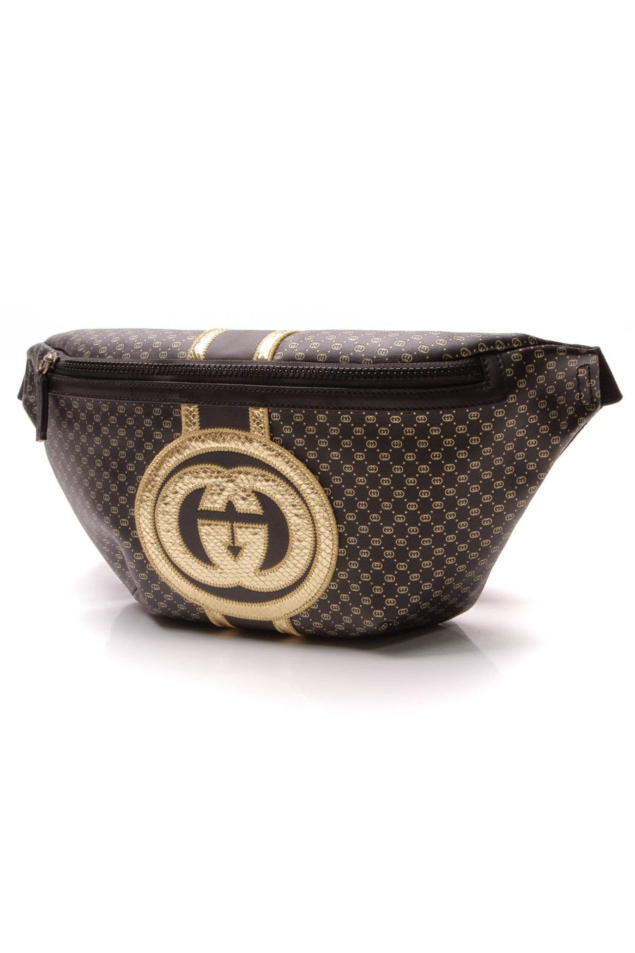Dapper Dan Belt Bag - Black/Gold
