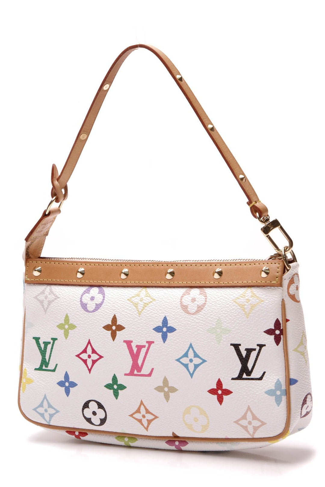 Pochette Accessories Bag - White Multicolore Monogram