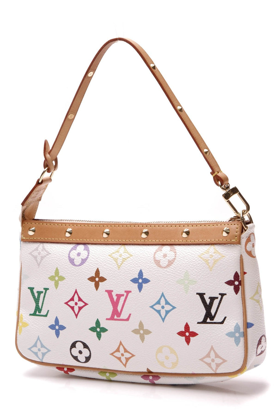 Pochette Accessories Bag - White Multicolore Monogram