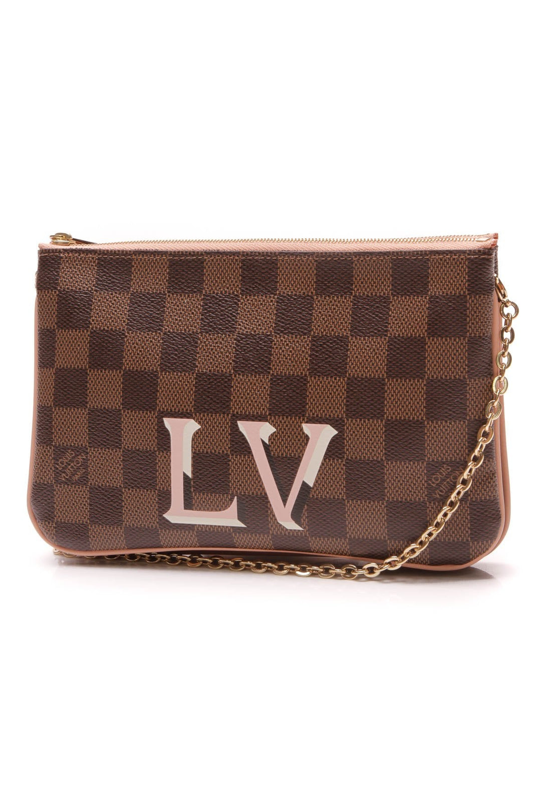 Double Zip Pochette Bag - Damier Ebene