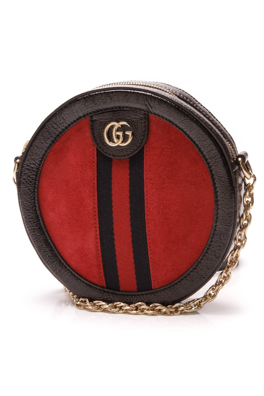 Ophidia Mini Round Bag - Red/Black