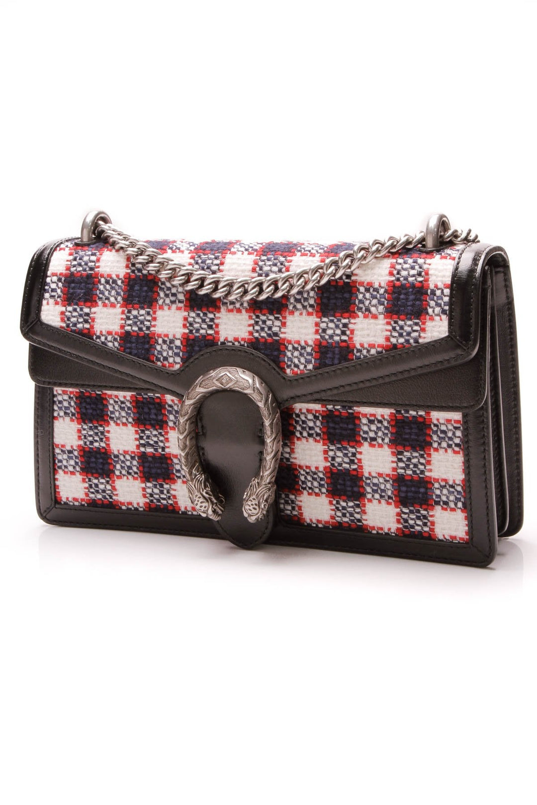 Tweed Check Dionysus Small Shoulder Bag - Multicolor