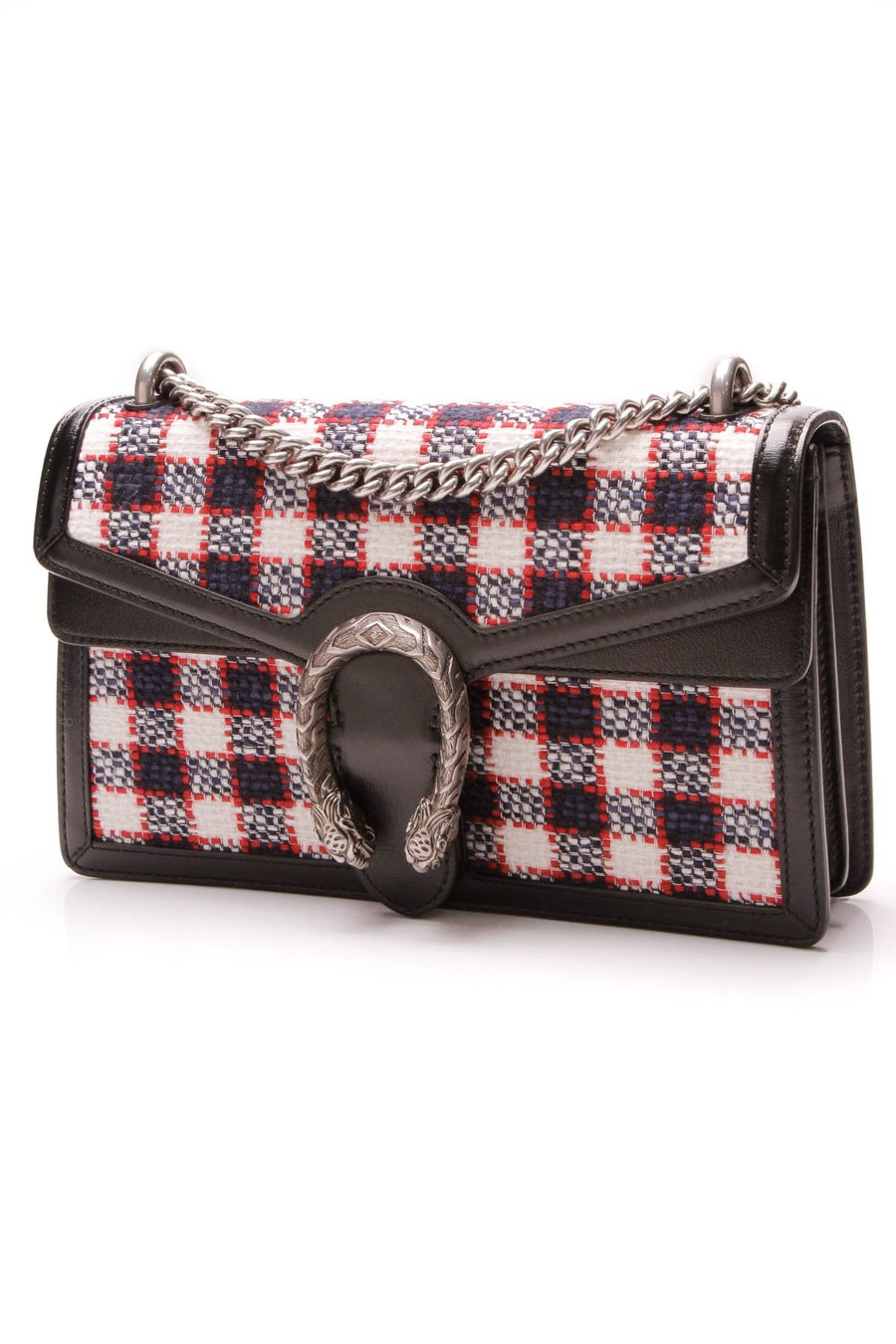 Tweed Check Dionysus Small Shoulder Bag - Multicolor