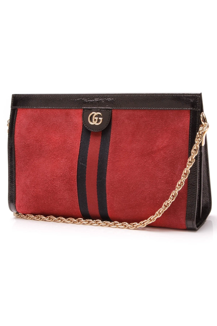 Ophidia Chain Shoulder Bag - Red