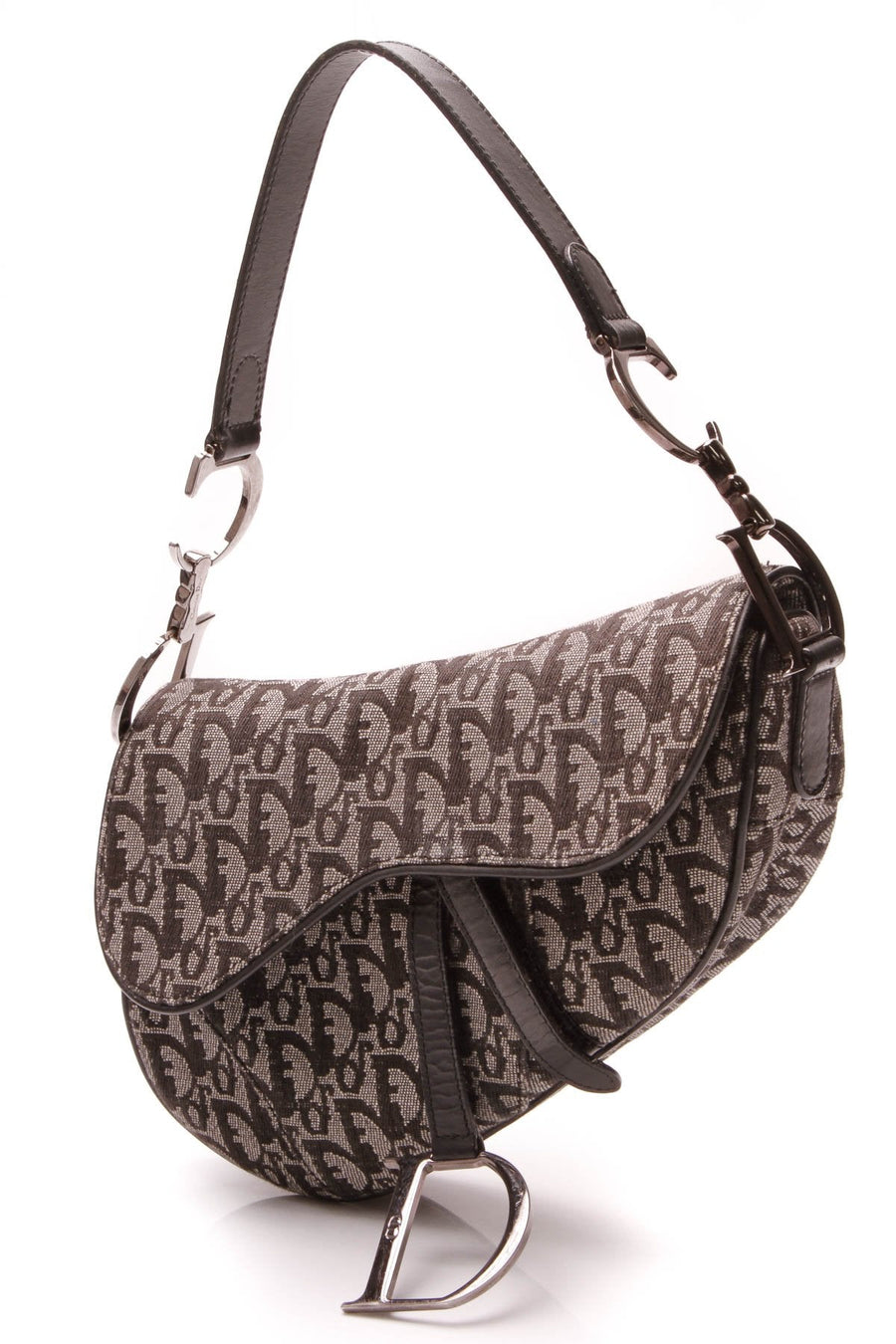 Saddle Flap Bag - Black Diorissimo