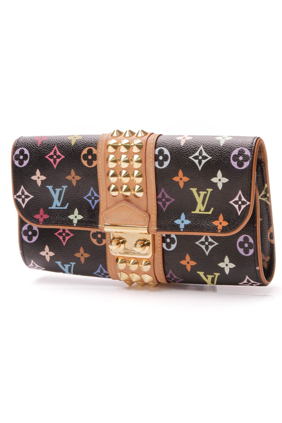 Courtney Clutch Bag - Black Multicolore Monogram
