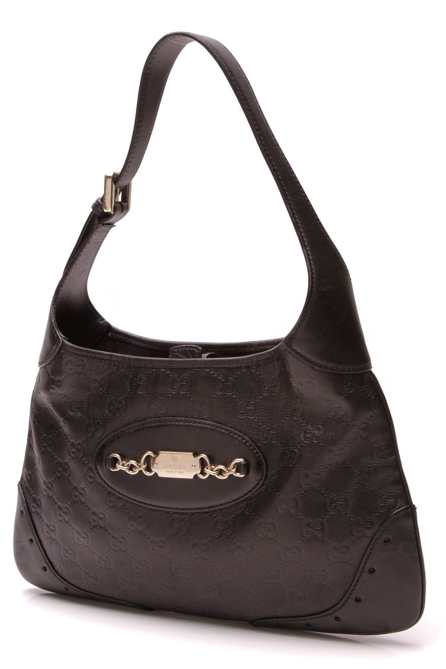 Punch Hobo Bag - Black Guccissima