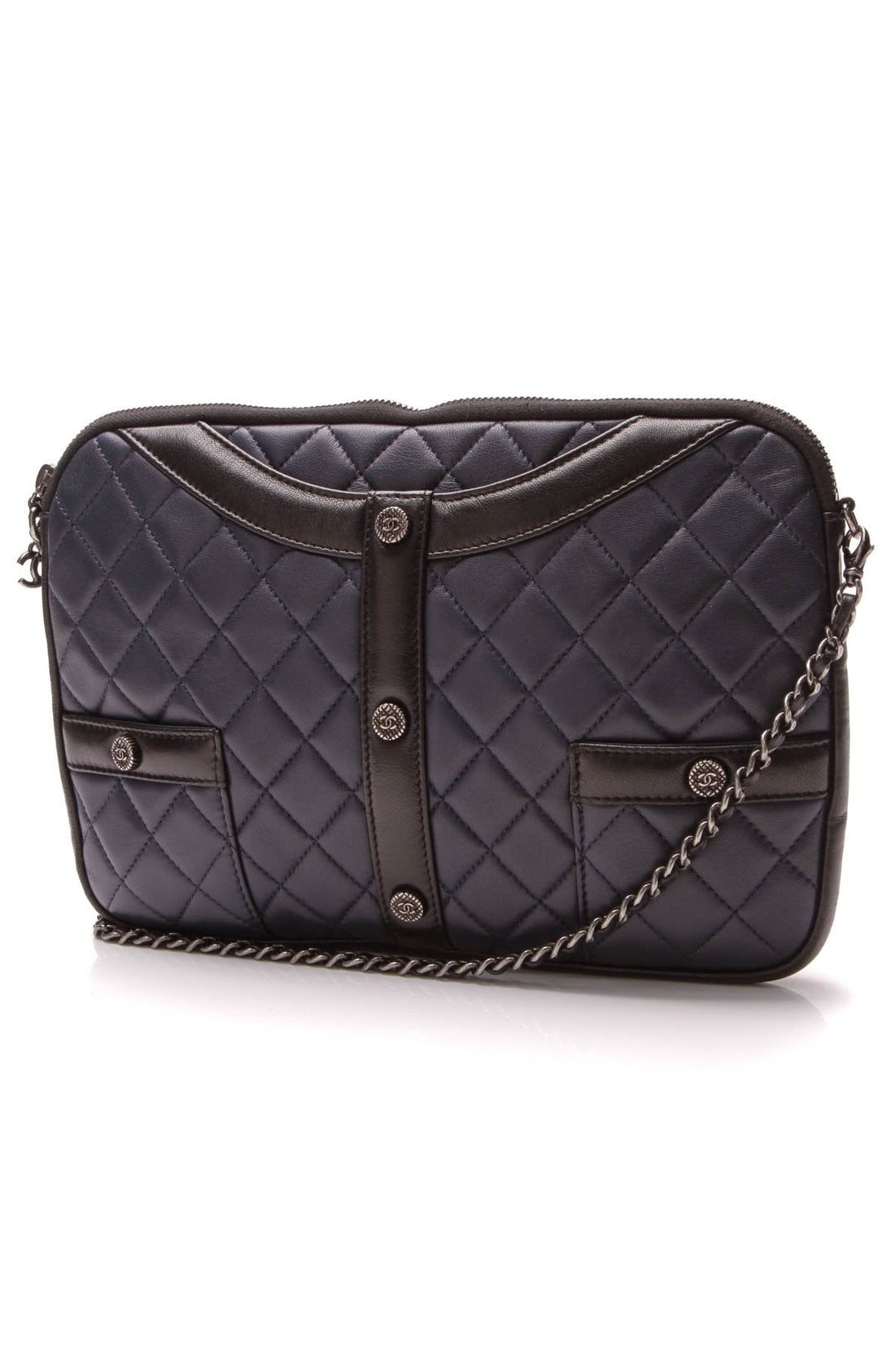 Girl Clutch Crossbody Bag - Navy/Black
