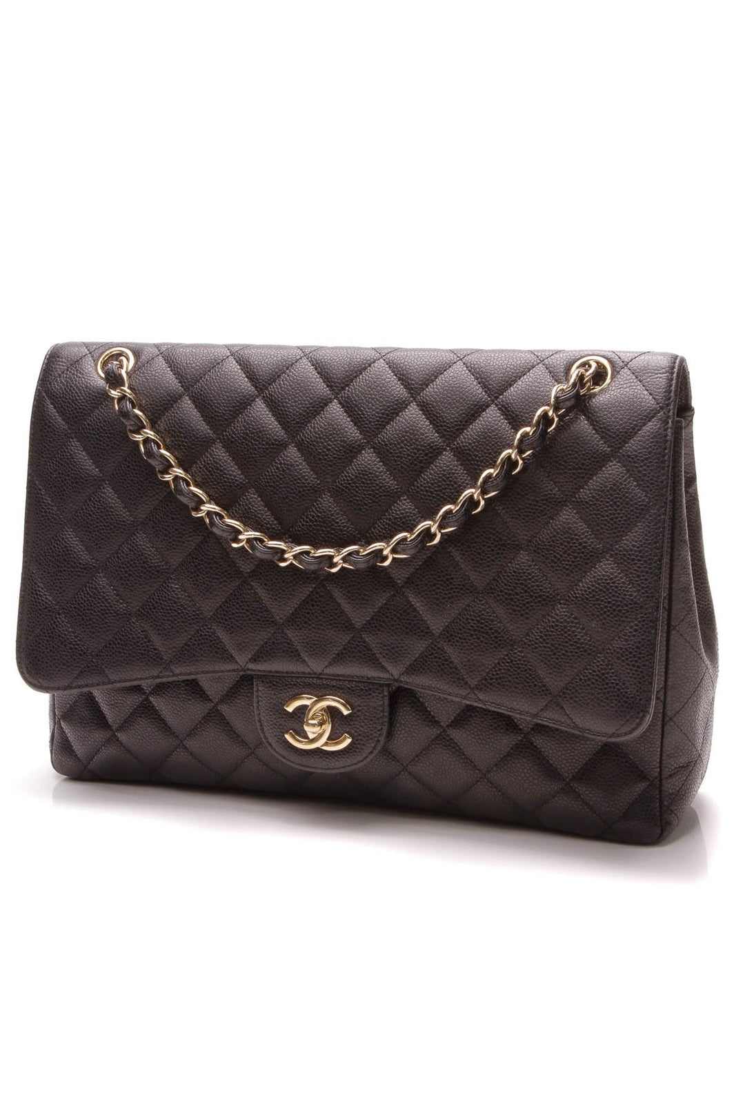 Classic Flap Bag - Maxi Black Caviar