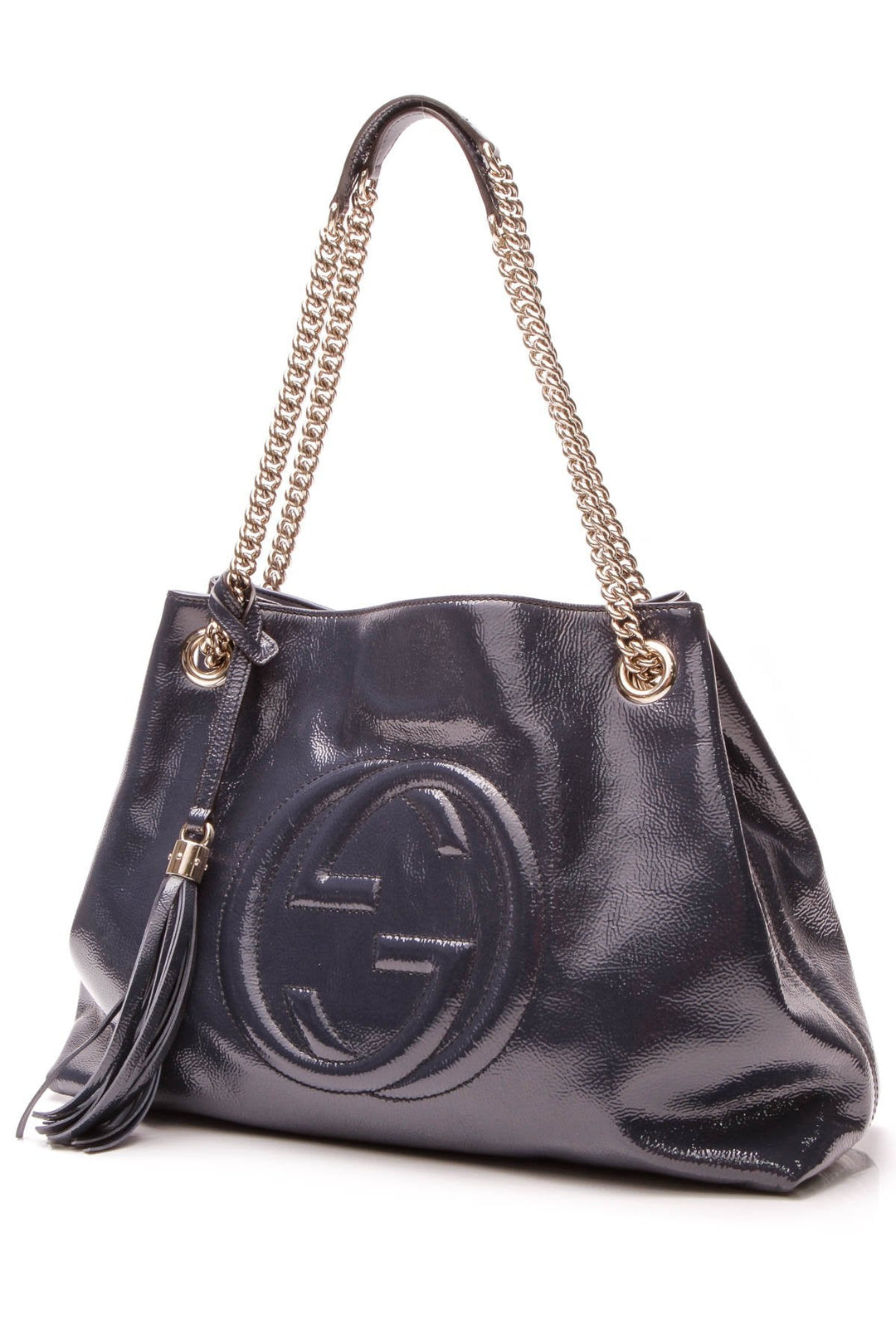 Soho Chain Tote Bag - Navy