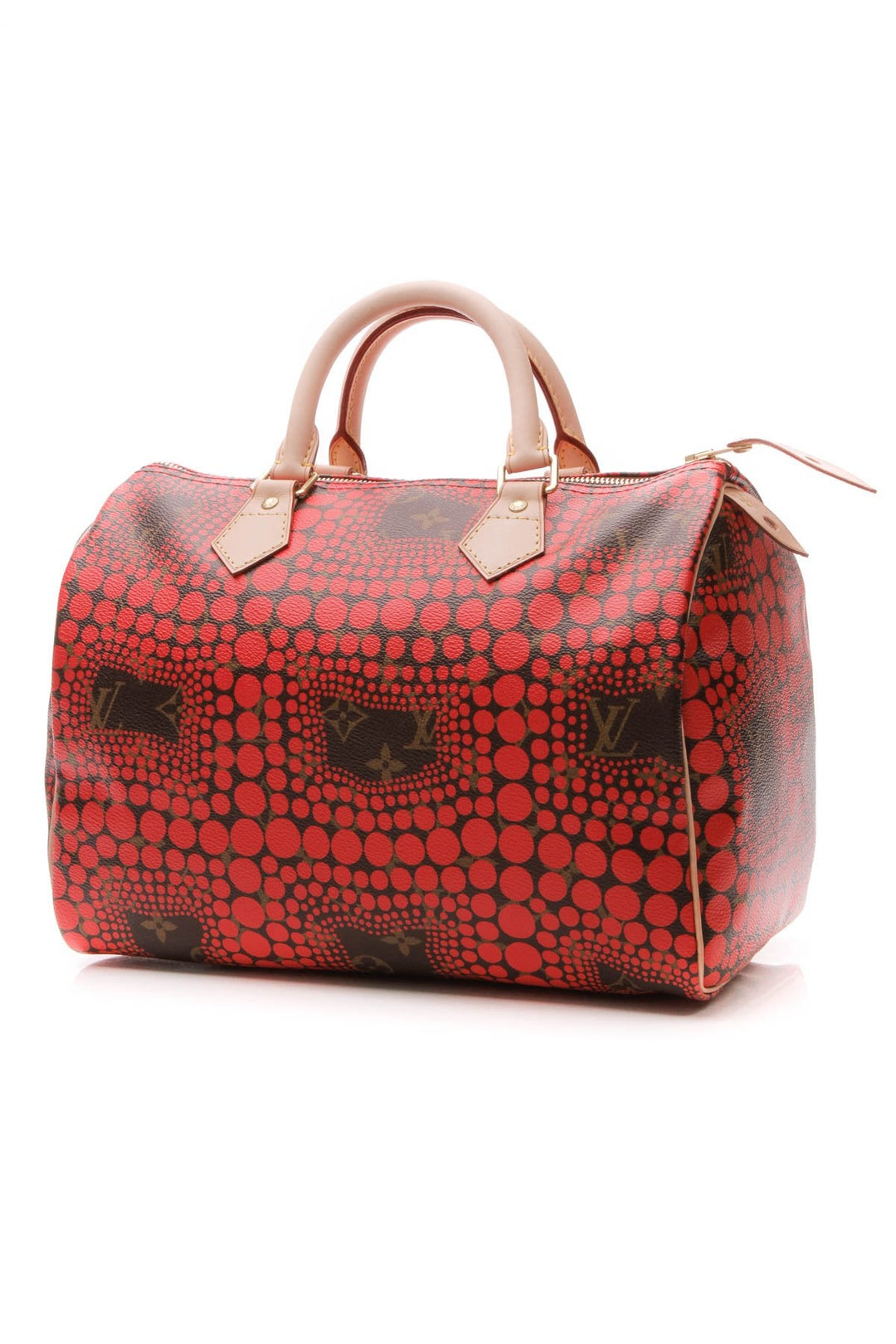 Kusama Town Speedy 30 Bag - Monogram/Red