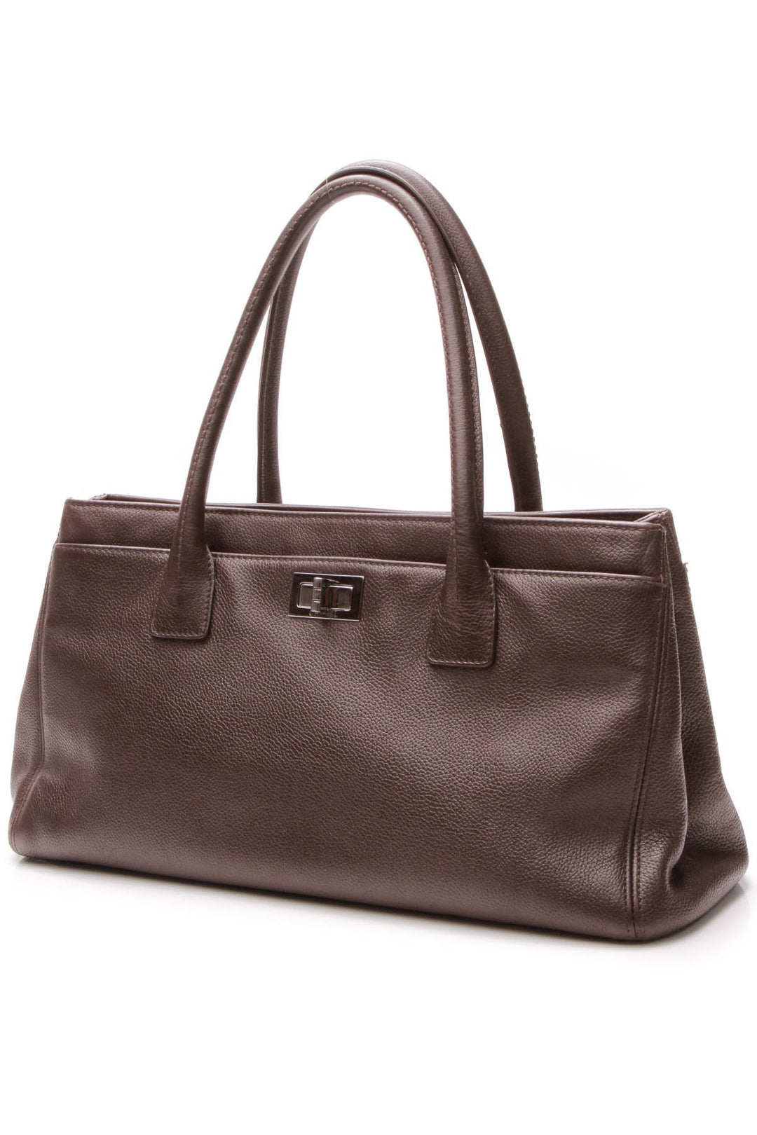 Mademoiselle Lock Cerf Tote Bag - Brown