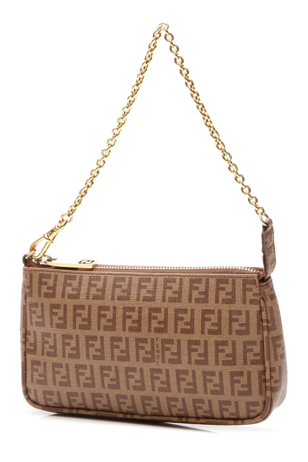 Zucchino Chain Pochette Accessories Bag - Tan