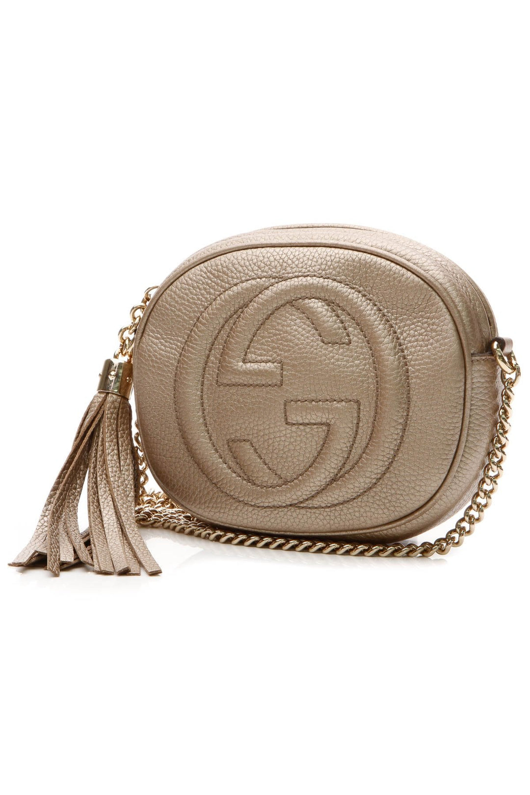 Soho Disco Chain Mini Crossbody Bag - Metallic Bronze