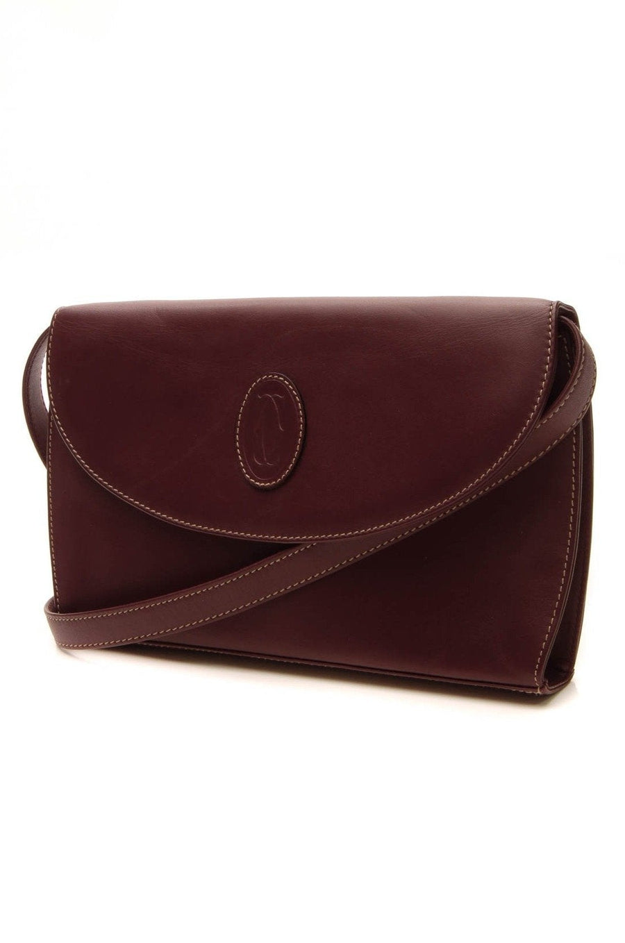 must de Cartier Convertible Clutch Bag - Burgundy