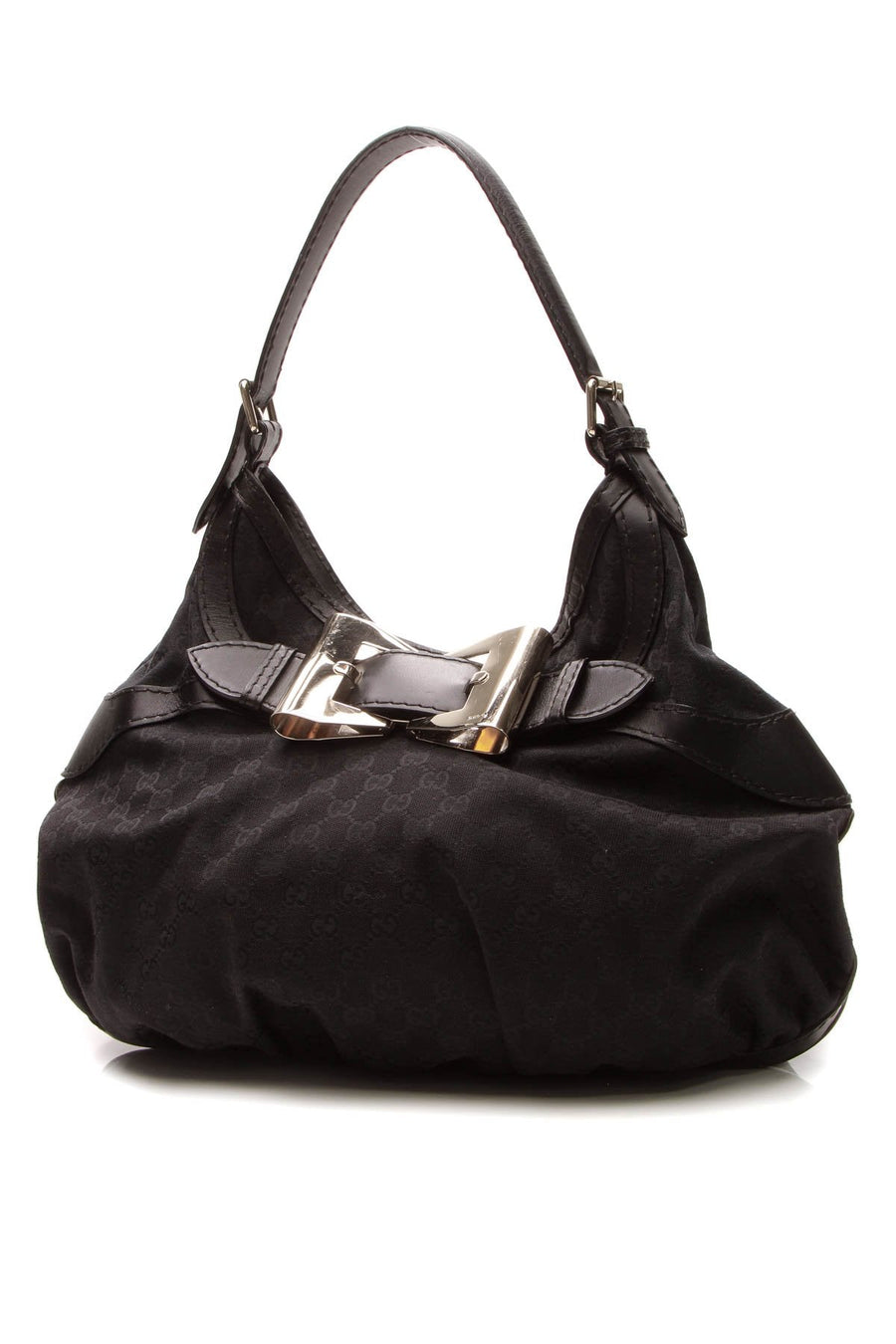Queen Large Hobo Bag - Black Signature Canvas