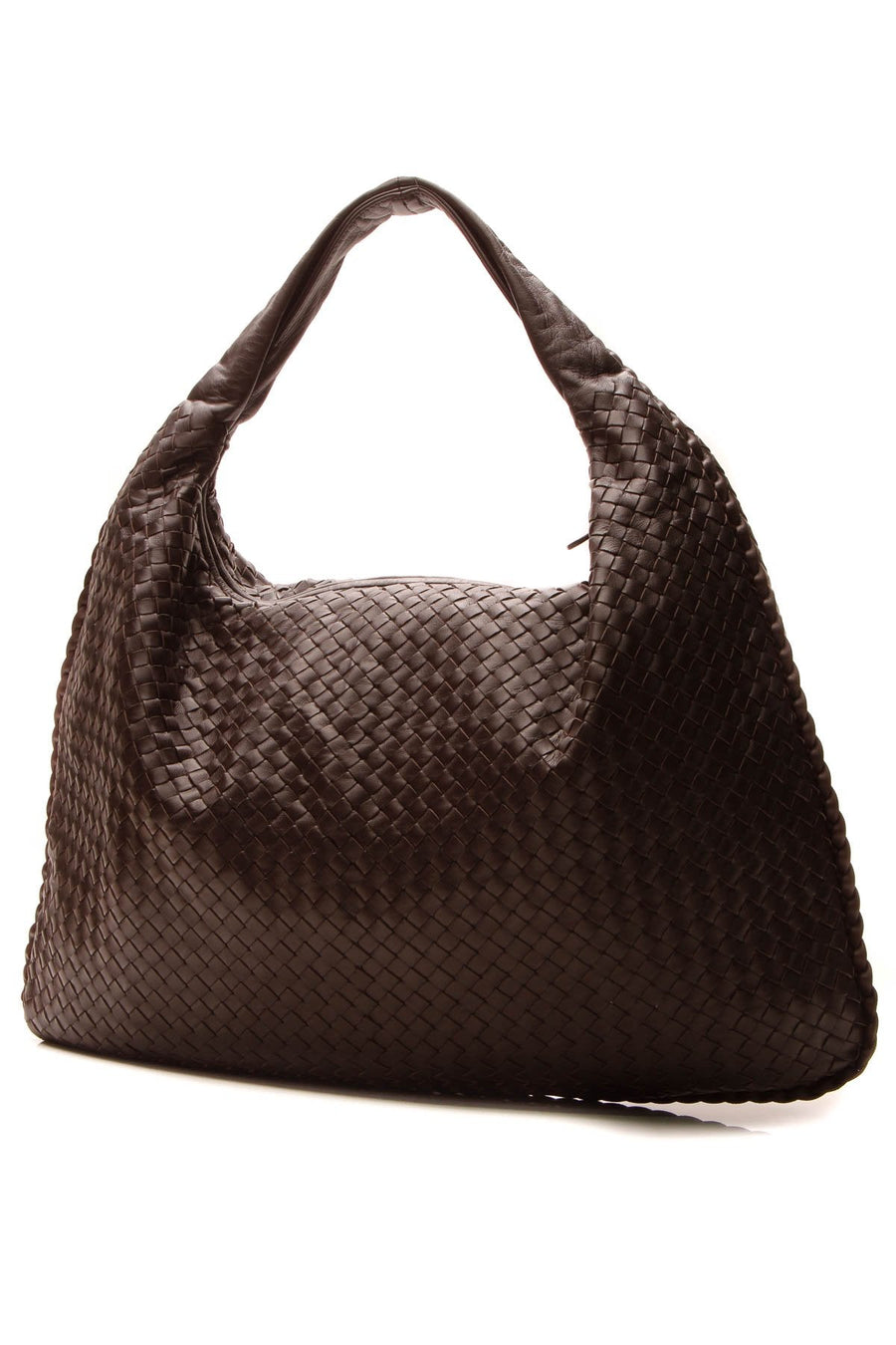 Nappa Intrecciato Large Veneta Hobo Bag - Brown