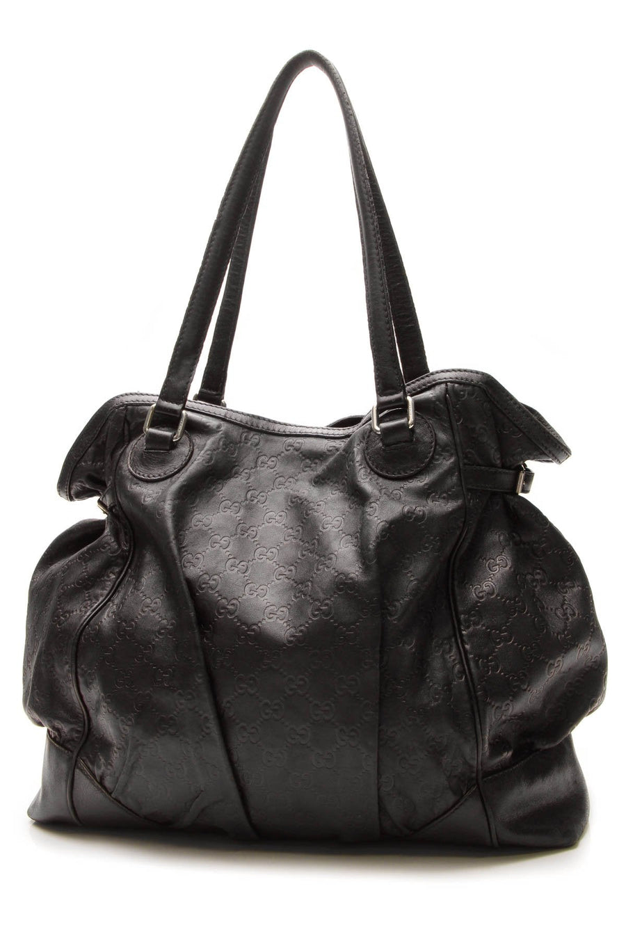 Full Moon Large Tote Bag - Black Guccissima