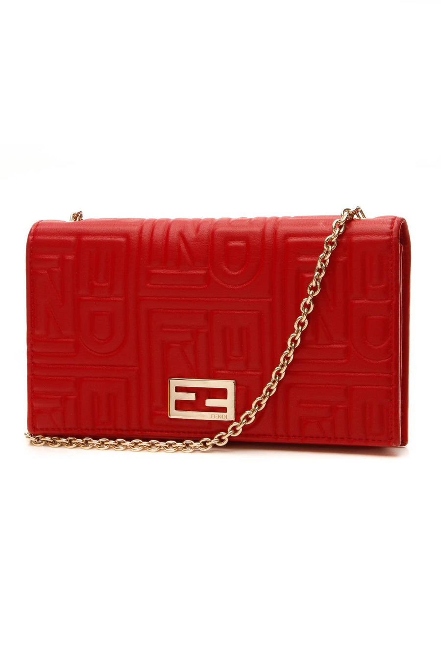 Logo Embossed WOC Bag - Red