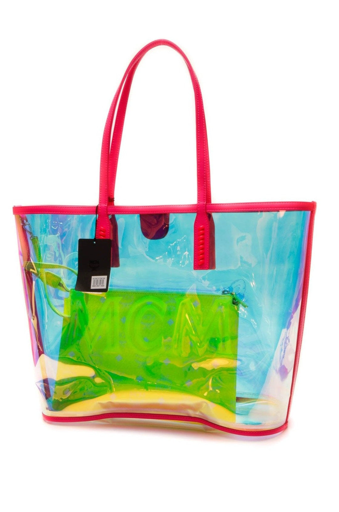 Lucent Medium Shopper Tote Bag - Holographic/Neon Pink