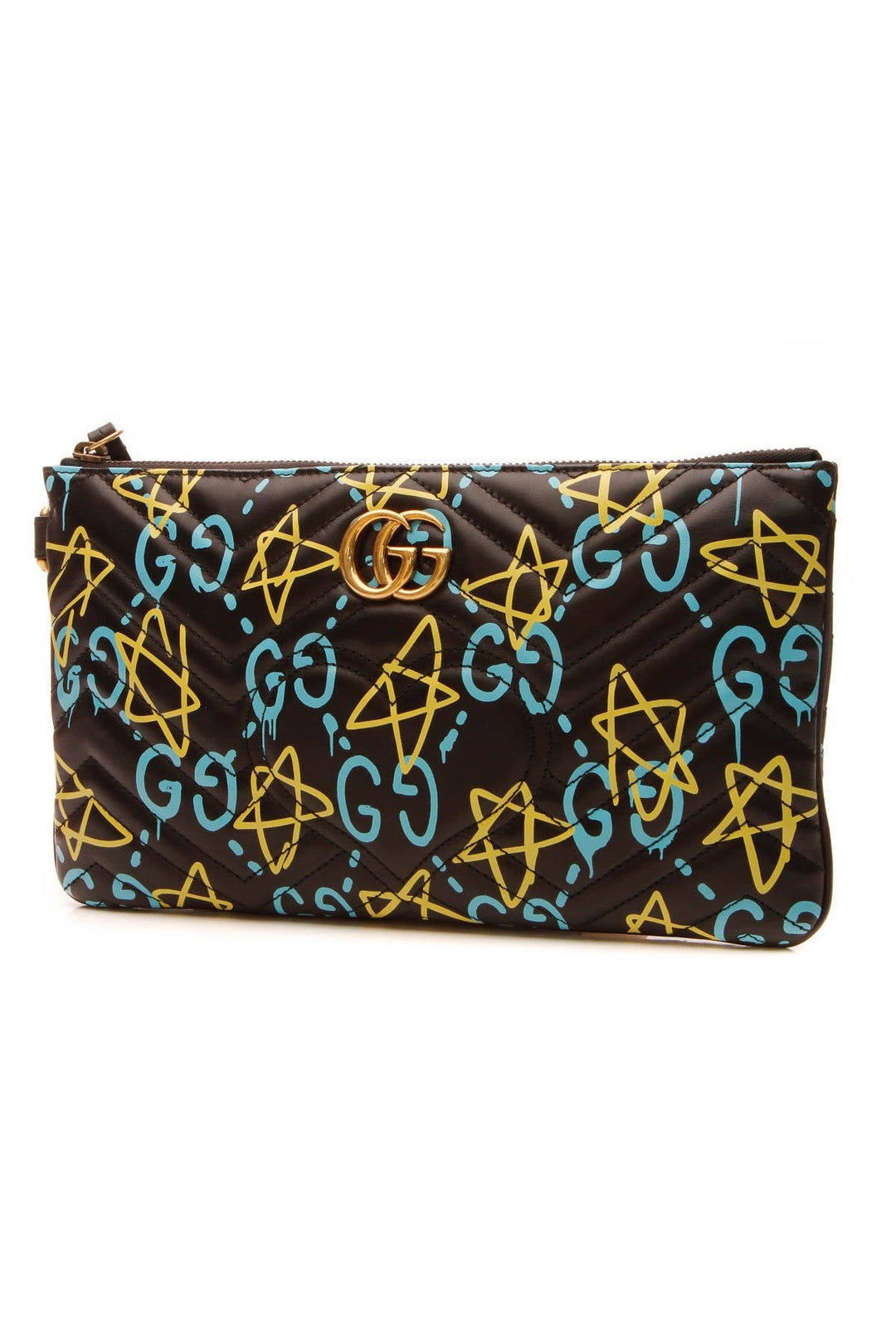 GucciGhost Print Marmont Clutch Bag - Black