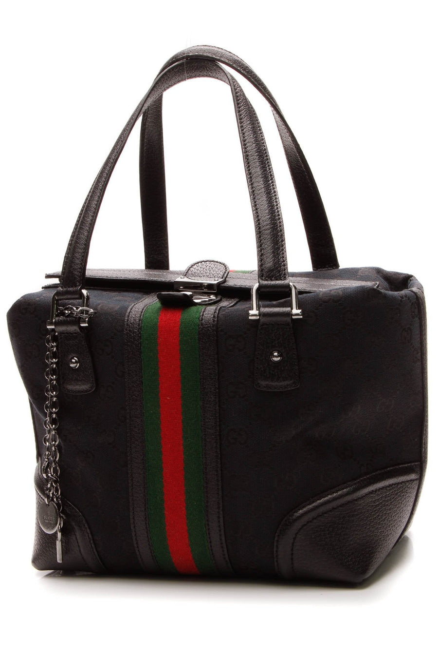 Treasure Small Boston Bag - Black Signature Canvas