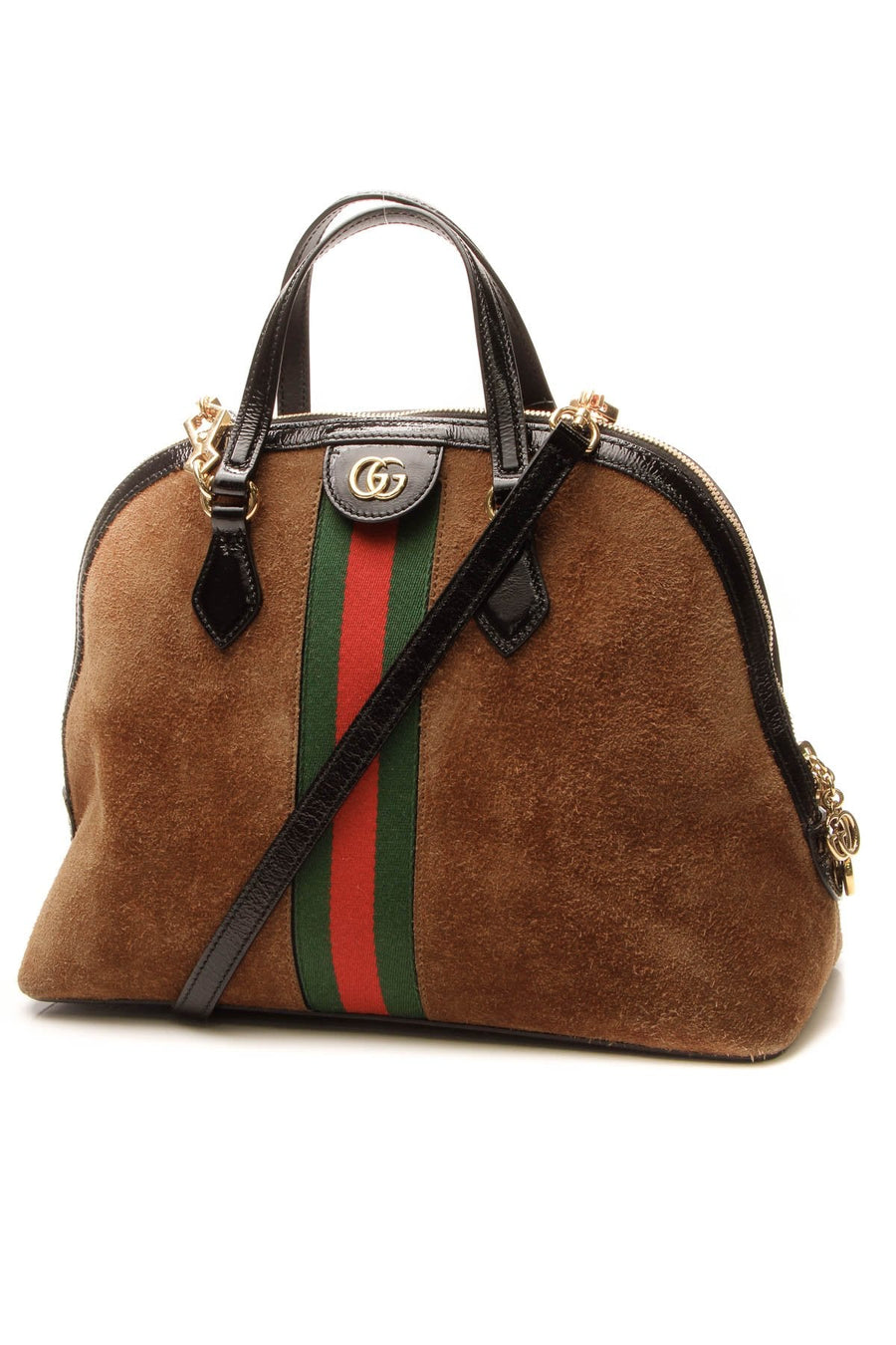 Ophidia Medium Dome Top Handle Bag - brown