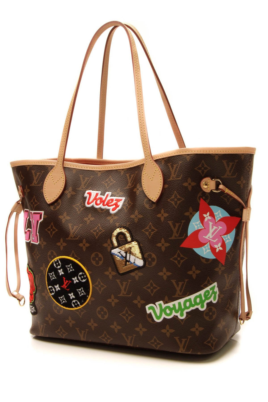 Patches Neverfull MM Tote Bag - Monogram