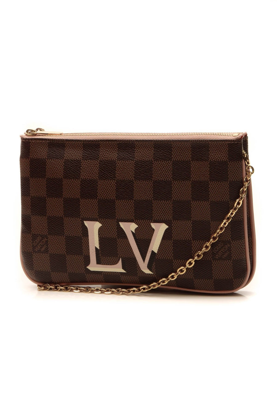 Double Zip Pochette Bag - Damier Ebene