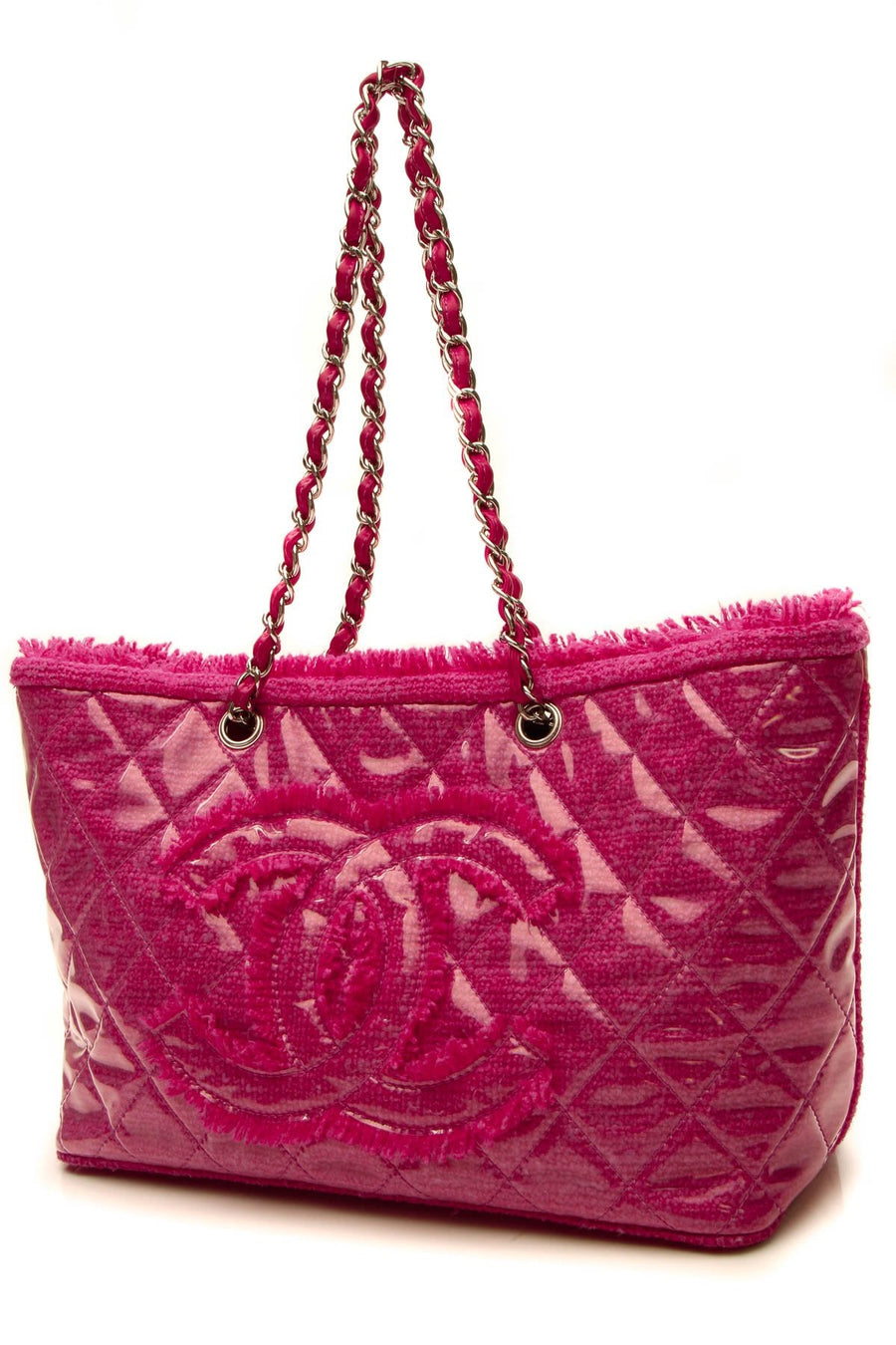 Funny Tweed Tote Bag - Fuschia Vinyl