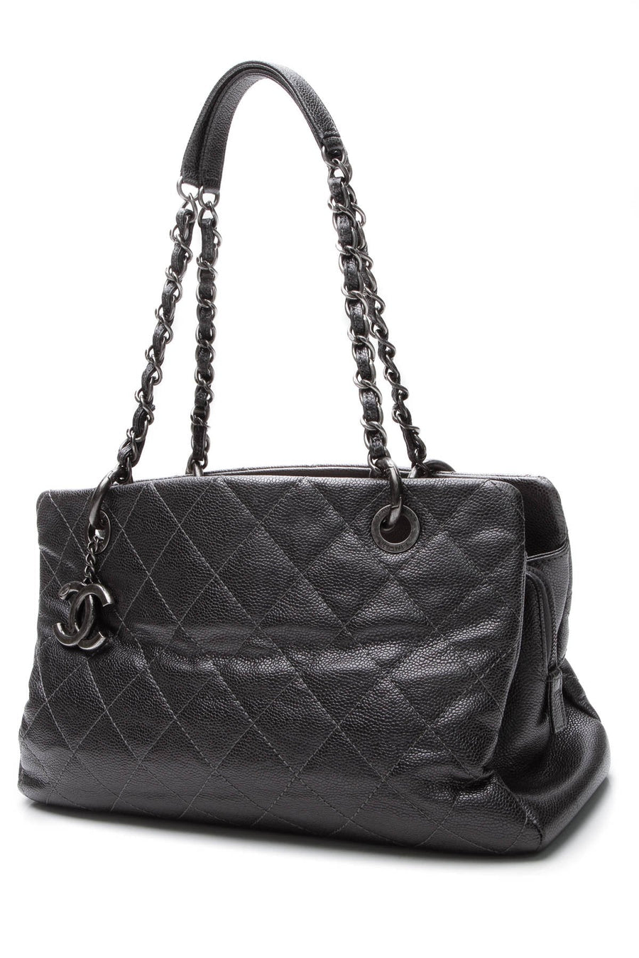 Iridescent Chic Small Tote Bag - Gunmetal