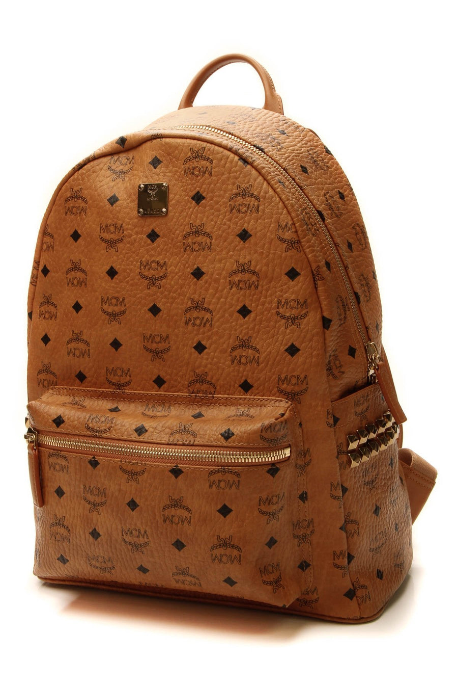 Stark Medium Studded Backpack - Cognac Visetos