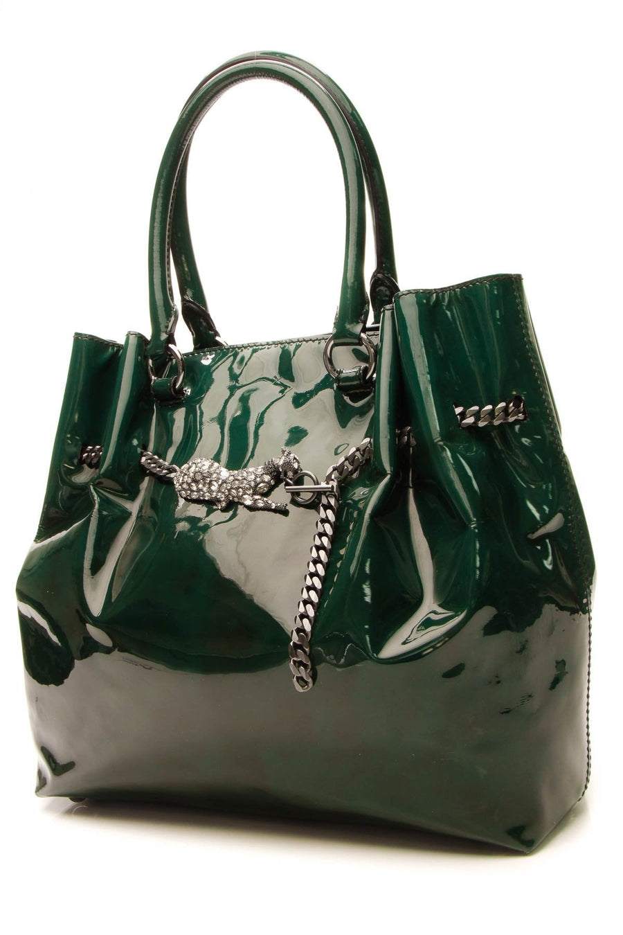 Crystal Panther Tote Bag - Green