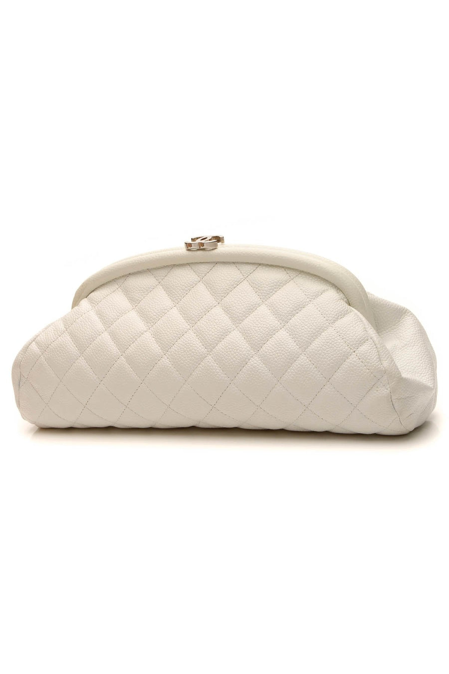 Quilted Timeless Clutch Bag - White