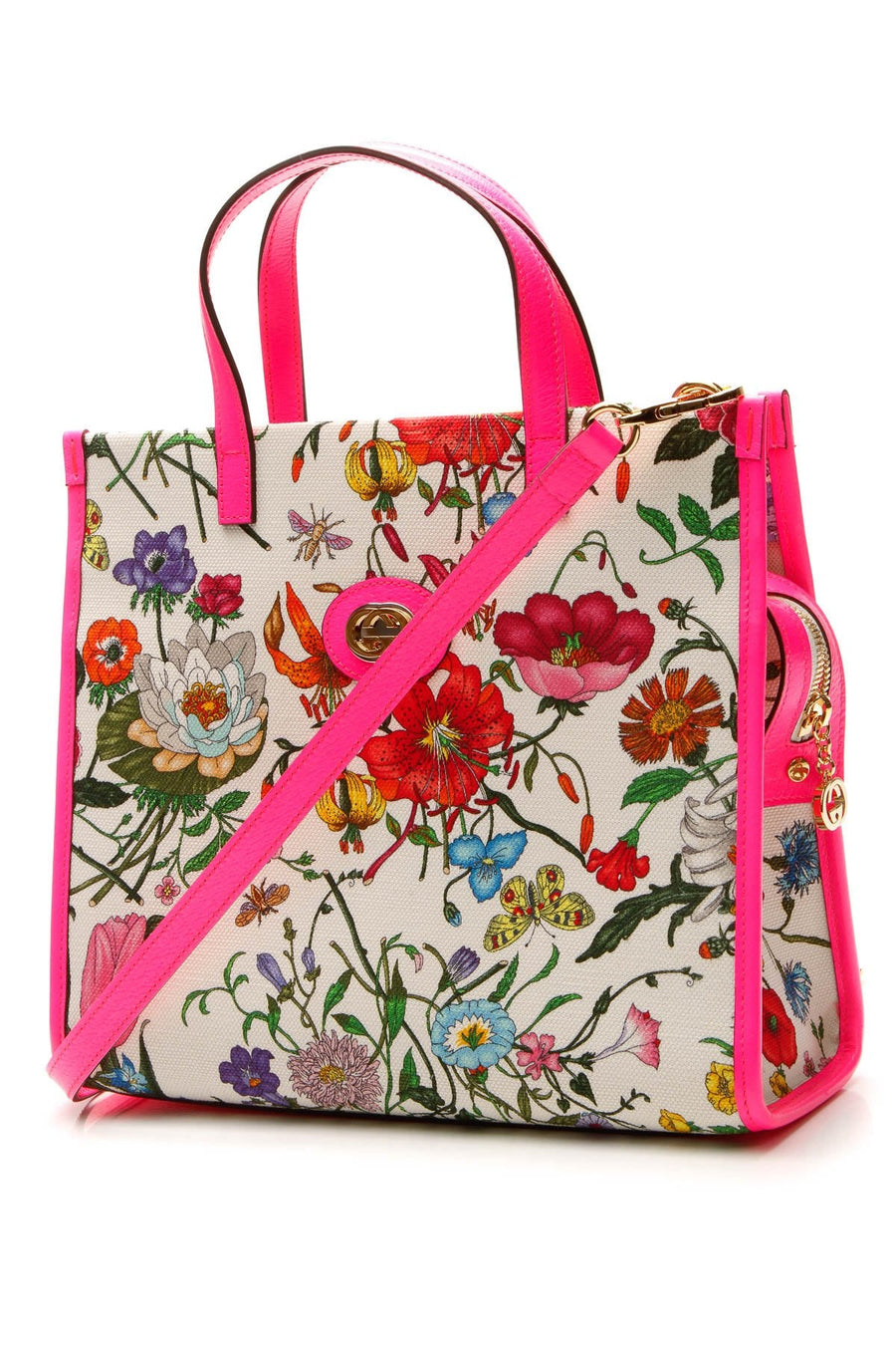 Flora Medium Tote Bag - Fuchsia